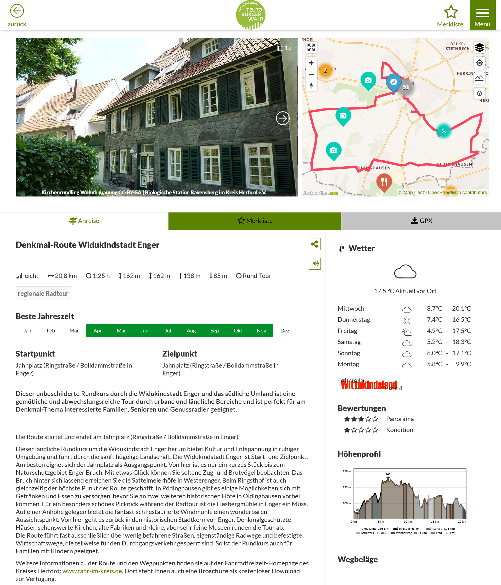 Denkmal Route Widukindstadt Enger