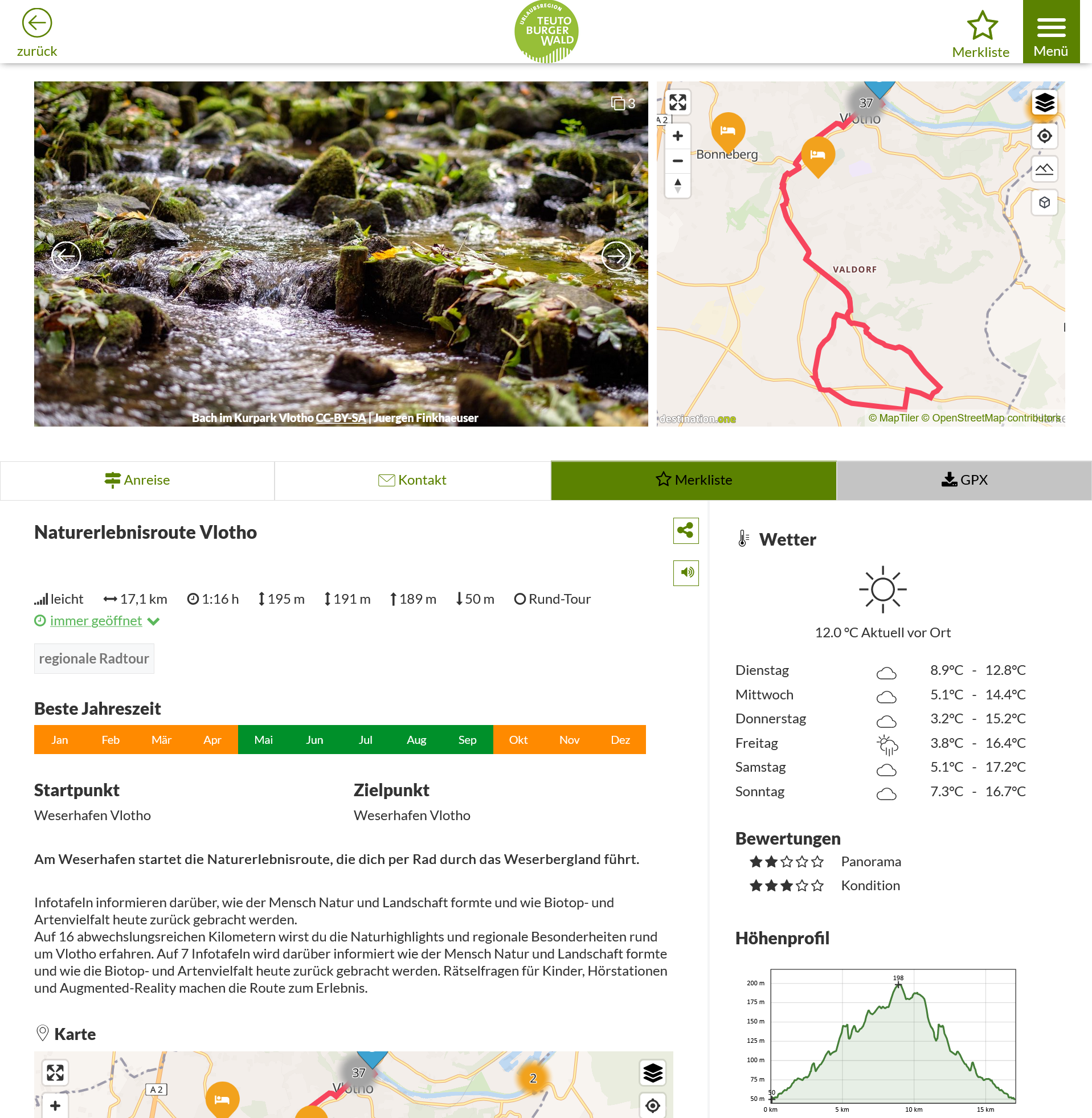 Themen Naturerlebnisroute Vlotho