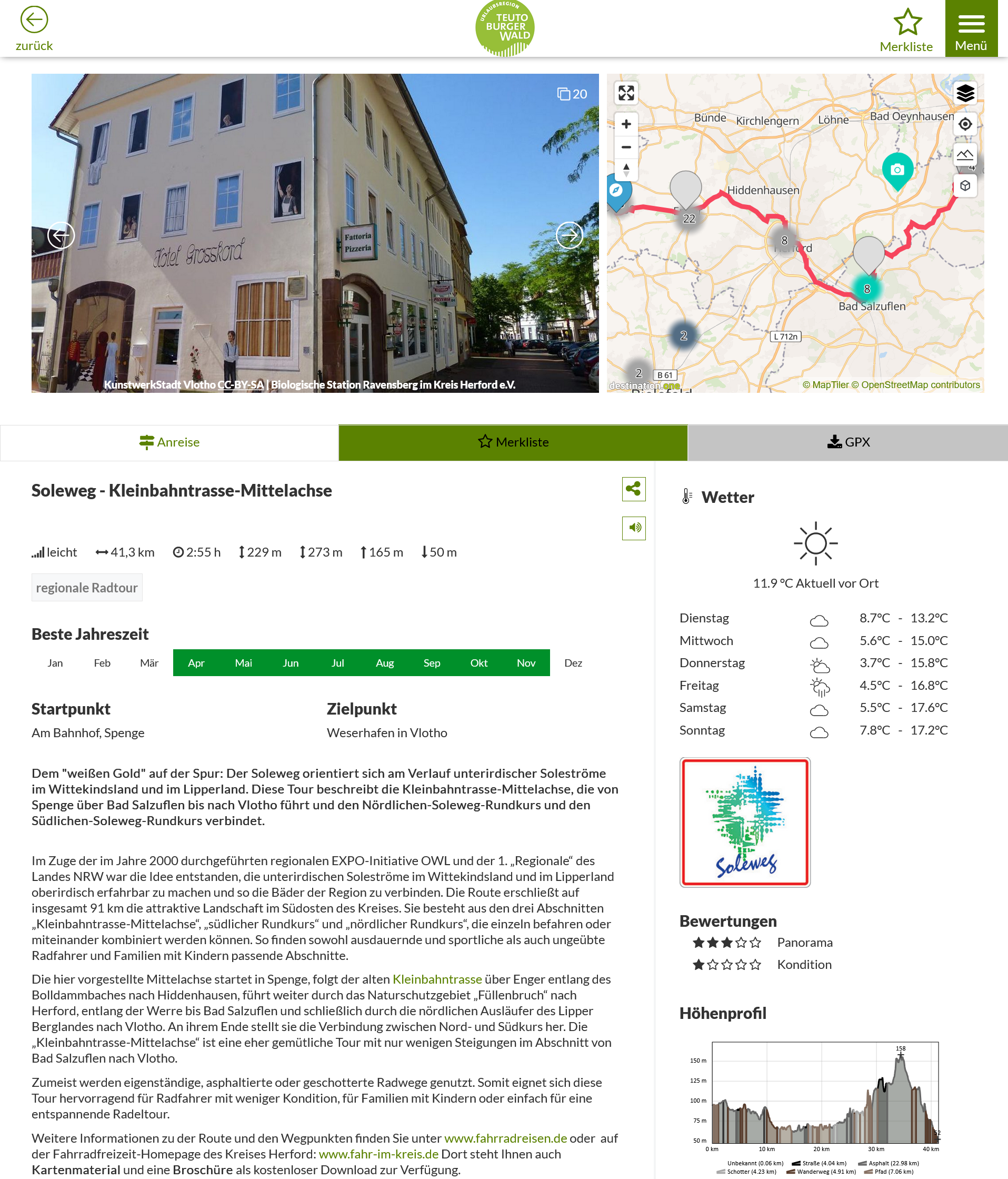 Themen Soleweg Kleinbahntrasse Mittelachse